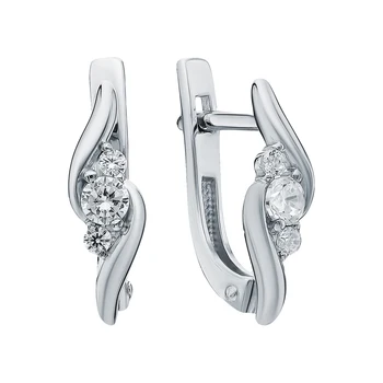 Silver earrings with cubic zirconia sunlight sample 925 
Silver earrings with cubic zirconia sunlight sample 925