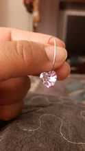 Pendientes de aro de Plata de Ley 925 con forma de corazón, joyería de boda eh1410