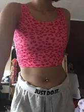 Tank-Top Crop-Tops Streetwear 90s Leopard-Print Pink Goth Blue Dark-E-Girl Sexy Y2k Summer