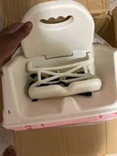 Silla de comedor brillante para bebé, asiento elevador con rueda, silla para alimentar bebé, Plegable, portátil, suave, PU, con ajuste de altura