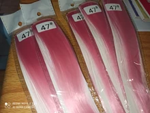 Leeons-extensiones de cabello sintético para mujer, largo y recto, con Clip de alta temperatura, color morado, rosa, rojo, azul y rosa