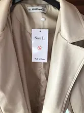 KPYTOMOA-gabardina de piel sintética con cinturón para mujer, gabardina Vintage de manga larga con orificios laterales, prendas de vestir exteriores, Tops Chic, 2020