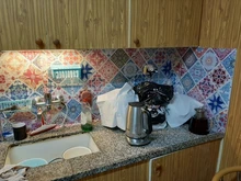 Waterproof Stickers Tiles Marble Self-Adhesive Kitchen Countertop-Range High-Temperature