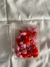 Chinchetas de plástico de colores con forma de corazón, chinchetas para oficina y escuela, 50 unidades