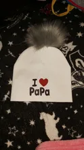 Gorros de algodón para niña recién nacida, accesorios de fotos con pompón, amo a mamá y papá, sombrero para niño, niño niña, gorro, gorros para niño