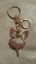 Joyería creativa colgante llavero aleación Diamante de imitación hada y mariposa llavero bolso colgante coche llavero mujer joyería regalo