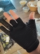 Guantes de pesca con corte de tres dedos para hombre, herramienta antideslizante, guantes para pesca al aire libre, guante de elasticidad, accesorios de pesca, buscador de peces