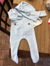 Conjunto de ropa de utilería para recién nacidos, Pelele con pies y botones, 2 uds.