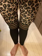 Mallas Push Up de malla para mujer, Leggings de cintura alta, Sexy, con estampado de leopardo, transpirables, hasta el tobillo