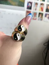 Anillo de estilo chino para hombre, joyería al por mayor, taoísta, Bagua, Yin, Yang, Tai Chi
