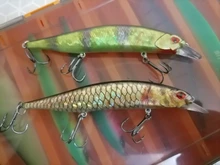 WLure-señuelo de pesca flotante lento, 20g, 13cm, hoja de corte de pintura realista, anzuelos triples, transferencia de peso, pececillo, HM401