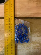 50pcs RV1.25-4 Insulated ring terminal electrical wire crimp connector AWG 22-16