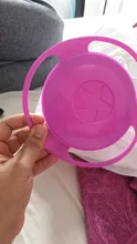 Tazón universal tipo Gyro a prueba de derrames para niños, plato giratorio infantil con diseño, práctico con rotación de 360 grados, platos de alimentación sólidos