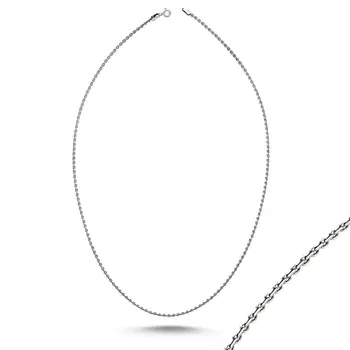 Angemiel 925 Sterling Silver Oxidized Chain 55cm 
Angemiel 925 Sterling Silver Oxidized Chain 55cm