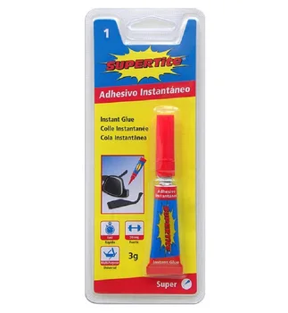 Adhesive instand 3 or 5 grams glue fast Contact universal for ceramicas metals wood plastic sheet etc
Adhesive instand 3 or 5 grams glue fast Contact universal for ceramicas metals wood plastic sheet etc