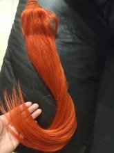 Remy Forte-extensiones de cabello humano brasileño, mechones rectos de jengibre y naranja de 30 pulgadas, venta al por mayor