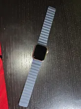 Correa de cuero para Apple Watch, 44mm, 40mm, 38mm, 42mm, accesorios, pulsera magnética, pulsera iWatch serie 3 4 5 se 6