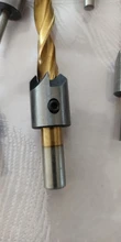 3-10mm vástago redondo revestimiento de titanio de HSS Countersink taladro poco carpintería chaflán aburrido herramienta para trabajar la madera con Hex L-llave