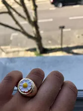 Anillo de moda esmaltado de tulipán de Margarita anillo de mujer Punk Metal trébol flor anillo de Color dorado personalidad dedo índice anillo de cola mujeres