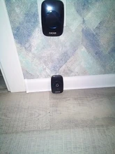 CACAZI-Timbre de puerta inalámbrico inteligente, alarma para llamada en casa con 1 y 2 botones, alcance de 300m, a prueba de agua, CA, luz LED nocturna, 1, 2 y 3 receptores