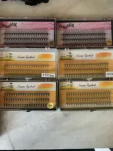 Pestañas postizas individuales tipo profesional, extensiones de pestañas en grupos para colocar individualmente en forma de racimo de 60 unidades, maquillaje profesional