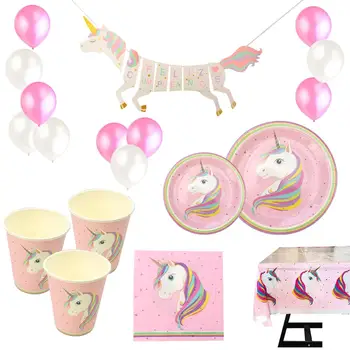 Unicorn and crockery decorations Pink Unicorn Happy Birthday for little girls The 84 Piece Set for 12 People
Unicorn and crockery decorations Pink Unicorn Happy Birthday for little girls The 84 Piece Set for 12 People