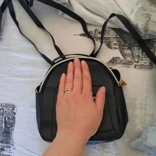 Mochila pequeña multifunción para chica, bolso escolar, a la moda, color negro