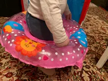 Anillos de piscina para bebé, asiento flotador inflable bonito, Círculo de natación con doble Mango para bebé, piscina tina de baño