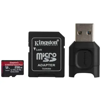 MicroSD card XC Canvas React Plus 256 GB UHS-II class 10 cards + SD card adapter + Reader card inclusoKINGSTON187.63
MicroSD card XC Canvas React Plus 256 GB UHS-II class 10 cards + SD card adapter + Reader card inclusoKINGSTON187.63