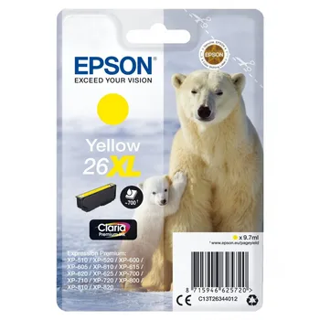 Epson Polaric bear Cartridge 26XL yellow 
Epson Polaric bear Cartridge 26XL yellow