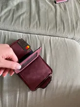 Baellerry-cartera de cuero mate de lujo para mujer, cartera para tarjetas y monedas, monedero pequeño, bolso billetera de mujer W089 2020