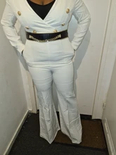 Jumpsuit Rompers Designer Fashion Womens Button Boot Cut-Flare High-Street Double-Breasted