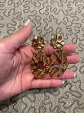 JIOFREE-pendientes de clip de Metal Estilo Vintage PUNK para mujer, aretes, Clips, Color dorado geométrico