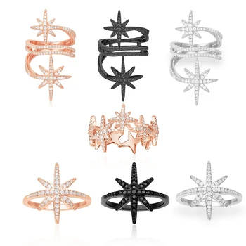 The New Stars Are Compactly Inlaid With Cubic Zirconia Star-shaped Soft Square Finger Rings, Suitable For Women's Fashion Jewelr 
The New Stars Are Compactly Inlaid With Cubic Zirconia Star-shaped Soft Square Finger Rings, Suitable For Women's Fashion Jewelr