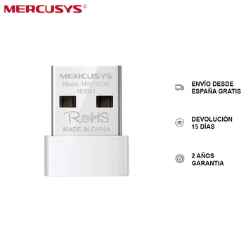 Merusys MW150US, adapter and USB network card, supports Windows 10/8.1/8/7/XP (32/64bit), frequency 2.400 - 2.4835GHz
Merusys MW150US, adapter and USB network card, supports Windows 10/8.1/8/7/XP (32/64bit), frequency 2.400 - 2.4835GHz