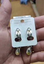 HOMOD-pendientes largos de cristal para mujer, aretes, Clips, Color negro, plateado, Vintage, a la moda, No perforados, Rojo