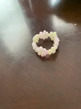 Anillo de flores pequeñas multicolor versión coreana, anillo de cuentas tejido a mano, anillo de cuentas de arroz, joyería para mujeres y niñas, anillo pequeño de estilo fresco