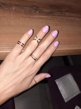 8 unids/set redondo de diseño Simple anillos de Color dorado Conjunto para las mujeres hecho a mano geometría dedo anillo de joyería femenina regalos