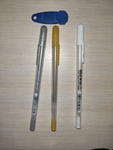 Sakura Gelly Roll Pen Liner, oro plata subrayador básico Color blanco, 05 Fine 08 Medium 10 Bold Drawing Paint Marker Art A6499