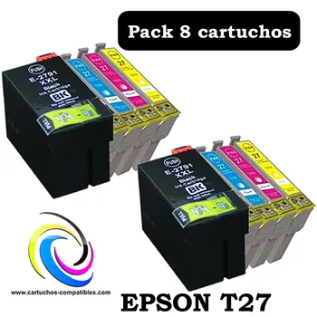 Epson T27 pack 8 compatible for WF3620 WF3640 WF7110 WF7210 WF7610 WF7620 WF7710 WF7715 WF7720
Epson T27 pack 8 compatible for WF3620 WF3640 WF7110 WF7210 WF7610 WF7620 WF7710 WF7715 WF7720