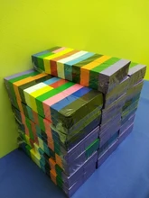 Juego de bloques de dominó de madera arcoíris para niños, juguete educativo de bloques de dominó de Color arcoíris para ordenar, para regalo de Chico, 100/300/500 Uds.