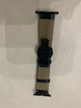 Correa para Apple watch 6, banda de 44mm, 40mm, hebilla de mariposa, Iwatch, 42mm, 38mm, pulsera de cuero para series 5 4 3 2 SE