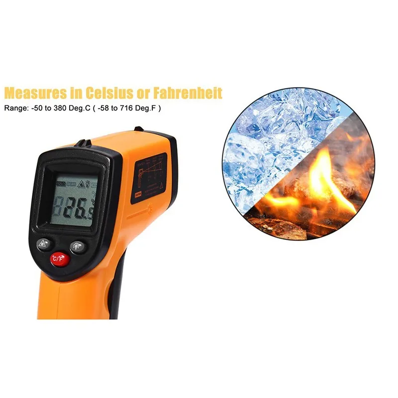 Laser Infrared Thermometer Digital Temperature Sensor Thermometer Gun Display Two Measurement GM320 IR Non-Contact Industrial
Laser Infrared Thermometer Digital Temperature Sensor Thermometer Gun Display Two Measurement GM320 IR Non-Contact Industrial
