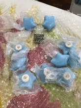 NAIERDI-perilla cerámica para gabinete de habitación de niños, tirador de armario con diseño de dibujos animados, luna y estrella, manijas para puerta de jardín