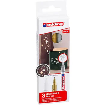 A set of glossy lacquer markers. 1-2mm. 3 metal color 3 color
A set of glossy lacquer markers. 1-2mm. 3 metal color 3 color