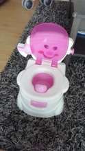 Los niños baño nuevo bebé orinal asiento de entrenamiento bebé higiénico Panda de dibujos animados niños baño entrenador orinal portátil respaldo urinario