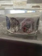 Rollo de pegatinas hechas a mano, Círculo de papelería, 500 Uds. Por rollo, etiquetas de sello, Gracias pegatina