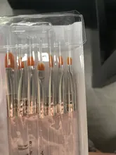 Juego profesional de pinceles para manicura, para decorar, dibujar y pintar con gel UV acrílico transparente y herramientas de fototerapia, de 7Pcs