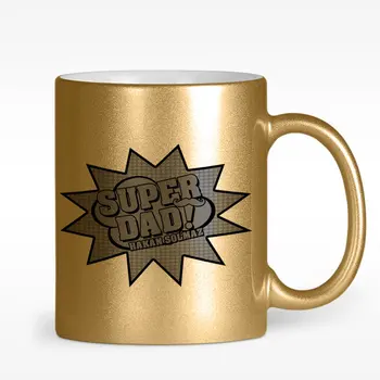 Personalized Super Dad Design Gold Gilded Mug Cup-3 
Personalized Super Dad Design Gold Gilded Mug Cup-3