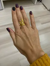 Anillos De Serpiente de moda para hombres y mujeres, joyas de metal de Color dorado, Punk Rock, joyería de Animal Vintage, anillo abierto Ajustable, venta al por mayor